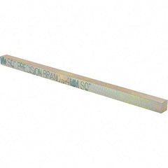 Precision Brand - 12" Long, Zinc Yellow Dichromate Key Stock - Oversized Key Stock - Industrial Tool & Supply