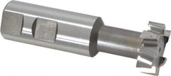 Interstate - 1-1/4" Cut Diam, 31/64" Cut Width, 21/32" Neck Diam, 1" Shank Diam, 3-15/16" OAL, M42 Cobalt T-Slot Cutter - Uncoated, 5/8" Bolt, Straight Teeth, 10 Teeth - Industrial Tool & Supply