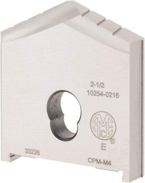 Allied Machine and Engineering - 2-1/2" Diam x 7/16" Thick, Seat Code E, 130° Included Angle Spade Drill Insert - Uncoated Powdered Metal, Powdered Metal, Series E - Industrial Tool & Supply