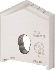 Allied Machine and Engineering - 2-1/2" Diam x 7/16" Thick, Seat Code E, 130° Included Angle Spade Drill Insert - Uncoated Powdered Metal, Powdered Metal, Series E - Industrial Tool & Supply