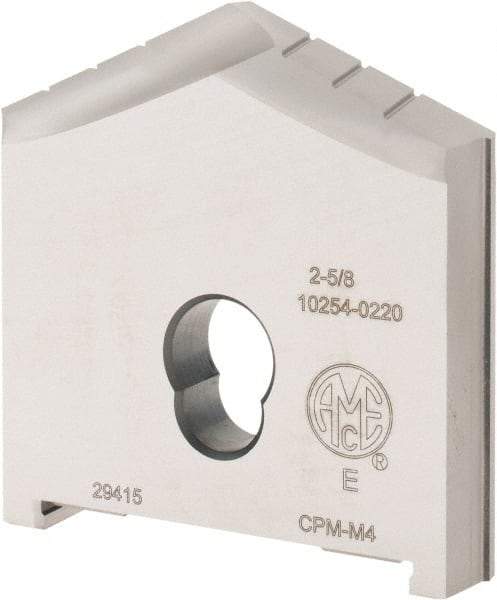 Allied Machine and Engineering - 2-5/8" Diam x 1/2" Thick, Seat Code E, 130° Included Angle Spade Drill Insert - Uncoated Powdered Metal, Powdered Metal, Series E - Industrial Tool & Supply