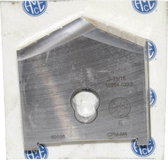 Allied Machine and Engineering - 2-11/16" Diam x 7/16" Thick, Seat Code E, 130° Included Angle Spade Drill Insert - Uncoated Powdered Metal, Powdered Metal, Series E - Industrial Tool & Supply