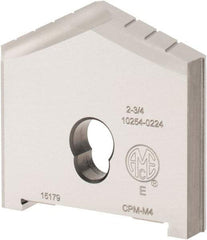 Allied Machine and Engineering - 2-3/4" Diam x 7/16" Thick, Seat Code E, 130° Included Angle Spade Drill Insert - Uncoated Powdered Metal, Powdered Metal, Series E - Industrial Tool & Supply