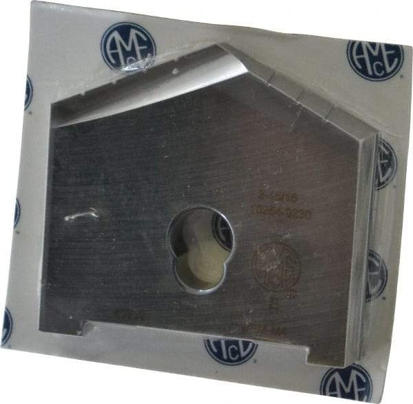 Allied Machine and Engineering - 2-15/16" Diam x 7/16" Thick, Seat Code E, 130° Included Angle Spade Drill Insert - Uncoated Powdered Metal, Powdered Metal, Series E - Industrial Tool & Supply
