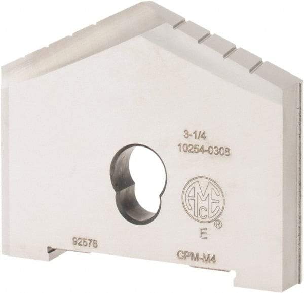 Allied Machine and Engineering - 3-1/4" Diam x 7/16" Thick, Seat Code E, 130° Included Angle Spade Drill Insert - Uncoated Powdered Metal, Powdered Metal, Series E - Industrial Tool & Supply