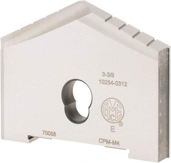 Allied Machine and Engineering - 3-3/8" Diam x 7/16" Thick, Seat Code E, 130° Included Angle Spade Drill Insert - Uncoated Powdered Metal, Powdered Metal, Series E - Industrial Tool & Supply