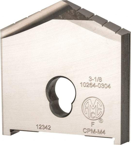 Allied Machine and Engineering - 3-1/8" Diam x 5/8" Thick, Seat Code F, 130° Included Angle Spade Drill Insert - Uncoated Powdered Metal, Powdered Metal, Series F - Industrial Tool & Supply