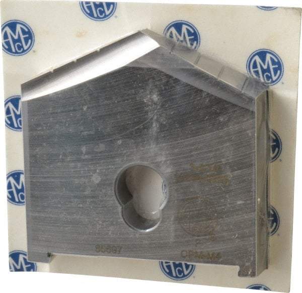 Allied Machine and Engineering - 3-5/16" Diam x 1/2" Thick, Seat Code F, 130° Included Angle Spade Drill Insert - Uncoated Powdered Metal, Powdered Metal, Series F - Industrial Tool & Supply