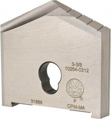 Allied Machine and Engineering - 3-3/8" Diam x 1/2" Thick, Seat Code F, 130° Included Angle Spade Drill Insert - Uncoated Powdered Metal, Powdered Metal, Series F - Industrial Tool & Supply