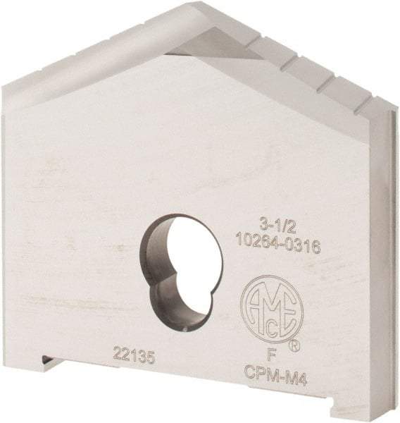 Allied Machine and Engineering - 3-1/2" Diam x 1/2" Thick, Seat Code F, 130° Included Angle Spade Drill Insert - Uncoated Powdered Metal, Powdered Metal, Series F - Industrial Tool & Supply
