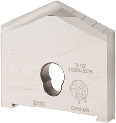 Allied Machine and Engineering - 3-1/2" Diam x 1/2" Thick, Seat Code F, 130° Included Angle Spade Drill Insert - Uncoated Powdered Metal, Powdered Metal, Series F - Industrial Tool & Supply