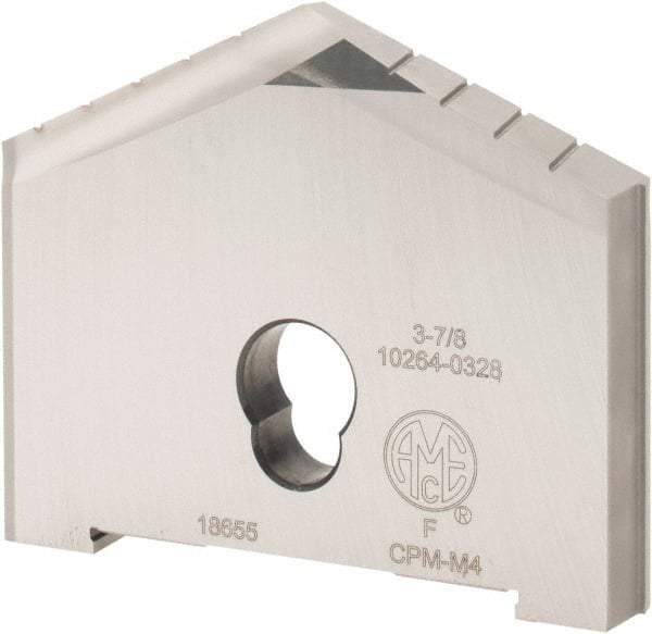 Allied Machine and Engineering - 3-7/8" Diam x 1/2" Thick, Seat Code F, 130° Included Angle Spade Drill Insert - Uncoated Powdered Metal, Powdered Metal, Series F - Industrial Tool & Supply
