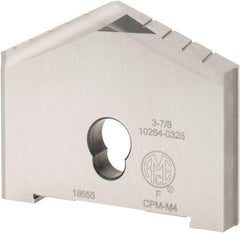 Allied Machine and Engineering - 3-7/8" Diam x 1/2" Thick, Seat Code F, 130° Included Angle Spade Drill Insert - Uncoated Powdered Metal, Powdered Metal, Series F - Industrial Tool & Supply