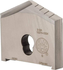 Allied Machine and Engineering - 3-3/4" Diam x 3/8" Thick, Seat Code G, 130° Included Angle Spade Drill Insert - Uncoated Powdered Metal, Powdered Metal, Series G - Industrial Tool & Supply