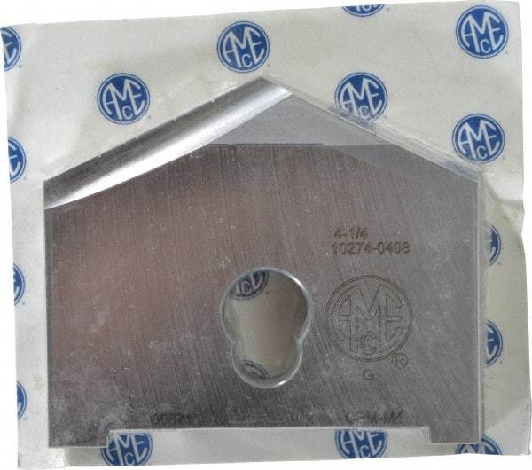 Allied Machine and Engineering - 4-1/4" Diam x 7/16" Thick, Seat Code G, 130° Included Angle Spade Drill Insert - Uncoated Powdered Metal, Powdered Metal, Series G - Industrial Tool & Supply
