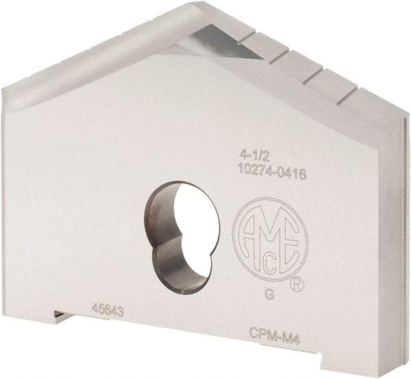 Allied Machine and Engineering - 4-1/2" Diam x 5/8" Thick, Seat Code G, 130° Included Angle Spade Drill Insert - Uncoated Powdered Metal, Powdered Metal, Series G - Industrial Tool & Supply