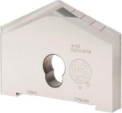 Allied Machine and Engineering - 4-1/2" Diam x 5/8" Thick, Seat Code G, 130° Included Angle Spade Drill Insert - Uncoated Powdered Metal, Powdered Metal, Series G - Industrial Tool & Supply