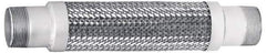 Mason Ind. - 2-1/2" Pipe, Braided Stainless Steel Single Arch Hose Pipe Expansion Joint - 24" Long, 290 Max psi, Male NPT - Industrial Tool & Supply