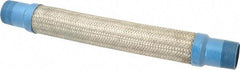 Mason Ind. - 1-1/2" Pipe, Braided Stainless Steel Single Arch Hose Pipe Expansion Joint - 18" Long, 430 Max psi, Male NPT - Industrial Tool & Supply