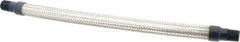 Mason Ind. - 1/2" Pipe, Braided Stainless Steel Single Arch Hose Pipe Expansion Joint - 18" Long, 1,100 Max psi, Male NPT - Industrial Tool & Supply