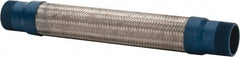 Mason Ind. - 2" Pipe, Braided Stainless Steel Single Arch Hose Pipe Expansion Joint - 18" Long, 360 Max psi, Male NPT - Industrial Tool & Supply
