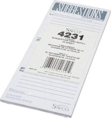 Safco - Suggestion Box Refill Cards - For Use with Suggestion Box - Industrial Tool & Supply