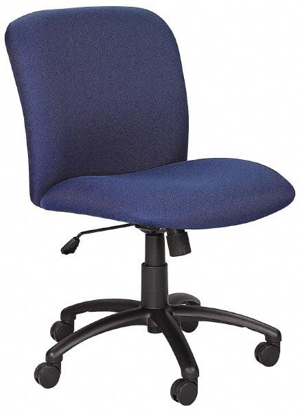 Safco - Mid Back Chair - 22-1/2" Wide x 20-3/4" Deep, Polyester Seat, Black - Industrial Tool & Supply