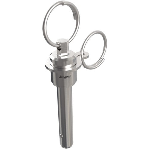 1/2″ Pin Diameter, 3/4″ Grip Length, Double Acting Ring Handle Kwik-Lok Pin, Stainless Steel