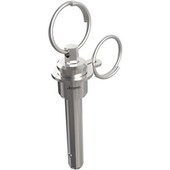 1/2″ Pin Diameter, 1″ Grip Length, Double Acting Ring Handle Kwik-Lok Pin, Stainless Steel