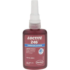 Loctite - 50 mL, Red, Medium Strength Threadlocker - Series 246 - Industrial Tool & Supply