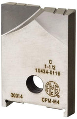 Allied Machine and Engineering - 3-1/8" Diam x 1/2" Thick, Seat Code F, Flat Bottom Spade Drill Insert - Uncoated Powdered Metal, Powdered Metal, Series F - Industrial Tool & Supply