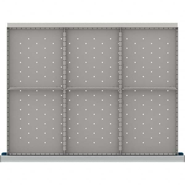 LISTA - 6-Compartment Drawer Divider Layout for 3.15" High Drawers - Industrial Tool & Supply