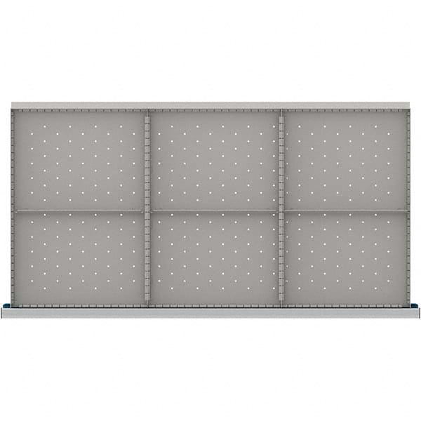 LISTA - 6-Compartment Drawer Divider Layout for 3.15" High Drawers - Industrial Tool & Supply