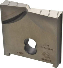 Allied Machine and Engineering - 2-1/4" Diam x 3/8" Thick, Seat Code D, Flat Bottom Spade Drill Insert - Uncoated Powdered Metal, Powdered Metal, Series D - Industrial Tool & Supply