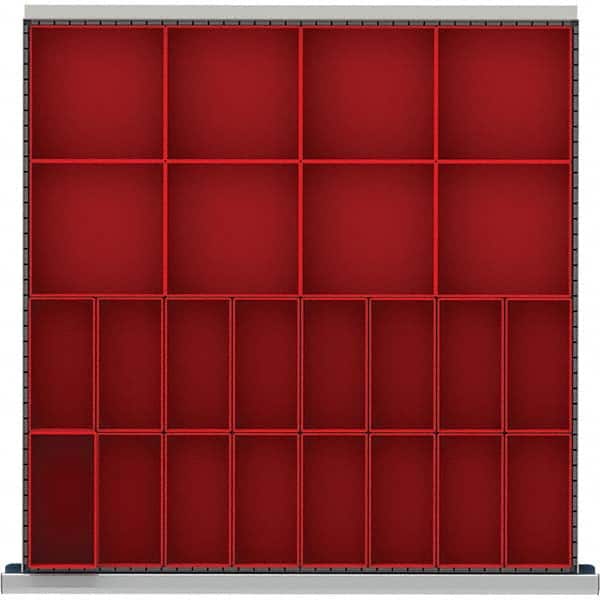 LISTA - 24-Compartment Drawer Divider Layout for 3.15" High Drawers - Industrial Tool & Supply