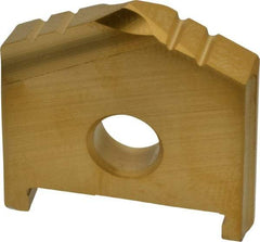 Allied Machine and Engineering - 31/32" Diam x 3/16" Thick, Seat Code A, 130° Included Angle Spade Drill Insert - TiN Coated, High Speed Steel, Series A - Industrial Tool & Supply