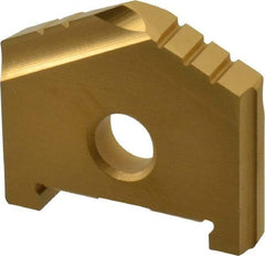 Allied Machine and Engineering - 1-3/32" Diam x 3/16" Thick, Seat Code A, 130° Included Angle Spade Drill Insert - TiN Coated, High Speed Steel, Series A - Industrial Tool & Supply