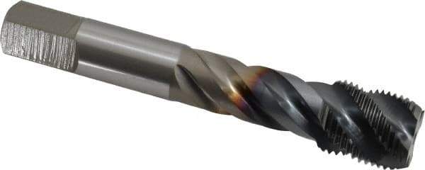 OSG - 3/4-16 UNF 4 Flute 3B Modified Bottoming Spiral Flute Tap - Vanadium High Speed Steel, TiCN Finish, 4-1/4" OAL, Right Hand Flute, Right Hand Thread, H3, Series EXOTAP VA3 - Industrial Tool & Supply