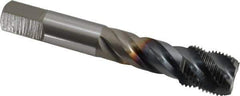OSG - 3/4-16 UNF 4 Flute 3B Modified Bottoming Spiral Flute Tap - Vanadium High Speed Steel, TiCN Finish, 4-1/4" OAL, Right Hand Flute, Right Hand Thread, H3, Series EXOTAP VA3 - Industrial Tool & Supply