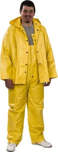 MCR Safety - Size XL, Yellow, Rain Three Piece Suit - 57" Chest, Detachable Hood, Take Up Snaps Ankle, Take Up Snaps Wrist - Industrial Tool & Supply