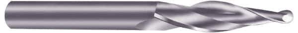 Onsrud - 1/4" Cutting Diam x 2" Length of Cut, 2 Flute, Upcut Spiral Router Bit - Uncoated, Right Hand Cut, Solid Carbide, 4" OAL x 1/2" Shank Diam, Ball End Taper - Industrial Tool & Supply