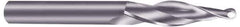 Onsrud - 1/4" Cutting Diam x 2" Length of Cut, 2 Flute, Upcut Spiral Router Bit - Uncoated, Right Hand Cut, Solid Carbide, 4" OAL x 1/2" Shank Diam, Ball End Taper - Industrial Tool & Supply