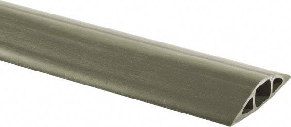 Hubbell Wiring Device-Kellems - 1 Channel, 25 Ft Long, 3/4" Max Compatible Cable Diam, Gray PVC On Floor Cable Cover - 3-1/4" Overall Width x 27.9mm Overall Height, 30.7mm Channel Width x 3/4" Channel Height - Industrial Tool & Supply