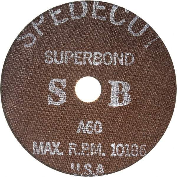 Cratex - 6" 60 Grit Aluminum Oxide Cutoff Wheel - 0.04" Thick, 7/8" Arbor, 10,186 Max RPM, Use with Angle Grinders - Industrial Tool & Supply
