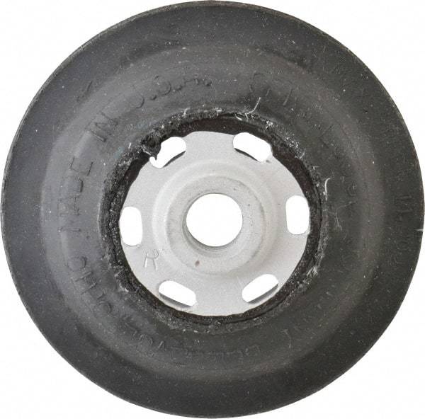 Made in USA - 4-1/2" Diam Disc Backing Smooth Backing Pad - 5/8" Shank Diam, Medium Density, 11,000 RPM - Industrial Tool & Supply