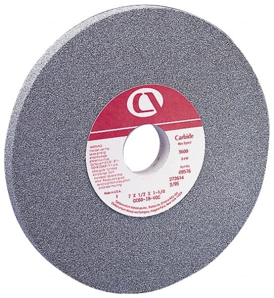 Grier Abrasives - 8" Diam x 1-1/4" Hole x 1/4" Thick, J Hardness, 60 Grit Surface Grinding Wheel - Industrial Tool & Supply