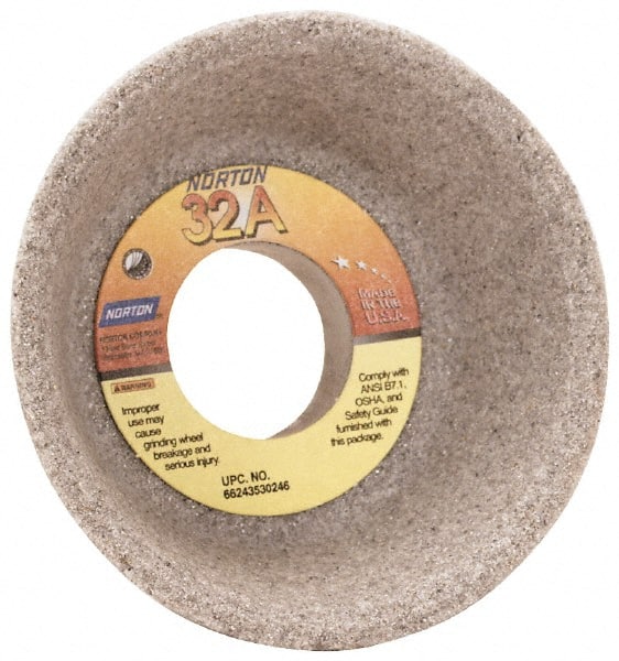 Grier Abrasives - 4 Inch Diameter x 1-1/4 Inch Hole x 1-1/2 Inch Thick, 46 Grit Tool and Cutter Grinding Wheel - Industrial Tool & Supply