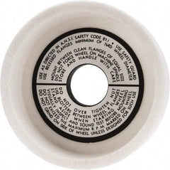 Grier Abrasives - 5" Diam, 1-1/4" Hole Size, 1-1/2" Overall Thickness, 80 Grit, Type 6 Tool & Cutter Grinding Wheel - Medium Grade, Aluminum Oxide, K Hardness, Vitrified Bond, 4,966 RPM - Industrial Tool & Supply