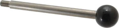 Gibraltar - 3/8-16 Stem, 1.26" Knob Diam, 3/8" Shaft Diam, Type A Gear Lever Arm with Ball Knob - 0.55" Thread Length, 6.06" Handle Length, Stainless Steel Shaft, Phenolic Knob - Industrial Tool & Supply