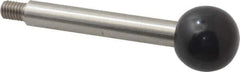 Gibraltar - M6x1 Stem, 0.78" Knob Diam, 0.32" Shaft Diam, Type A Gear Lever Arm with Ball Knob - 0.35" Thread Length, 2.7" Handle Length, Stainless Steel Shaft, Phenolic Knob - Industrial Tool & Supply